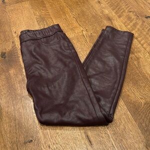 Jen 7 Women’s Leather Pants Maroon Size 6